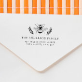  hommel familienaam & retouradres  zelfinktende stempel