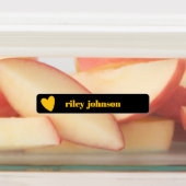 Hommel & Gele Harten Kindernaam Waterdicht Labels (Aangebracht)