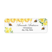 Hommel honing bloemendecoratie retouradres etiket (Voorkant)