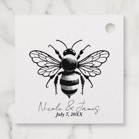  hommel honingbij bedankjes labels (Achterkant)