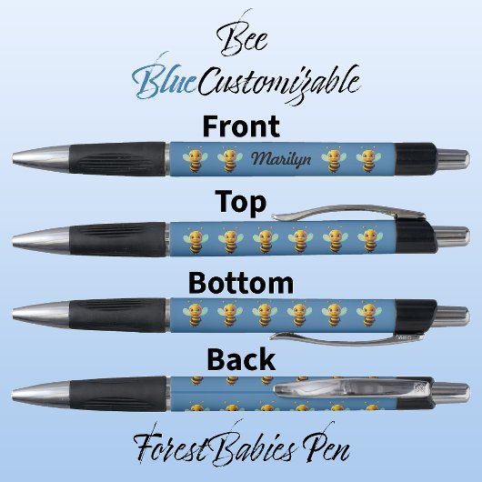 hommel, honingbij insect Cartoon Vibrant blauw Pen