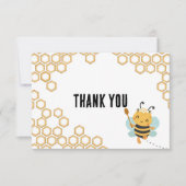 Hommel honingraat Baby shower Bedankkaart (Voorkant)