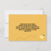 Hommel honingraat Baby shower Bedankkaart (Achterkant)