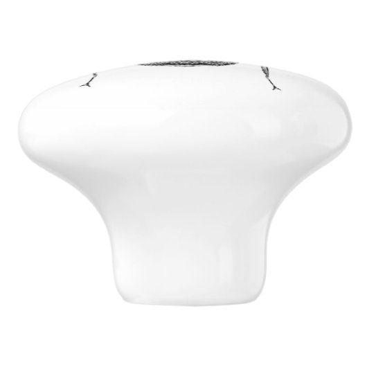  hommel illustratie keramische knop (Zijkant)