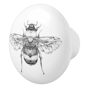 hommel illustratie keramische knop
