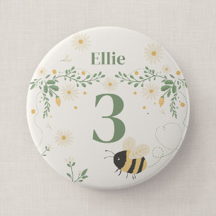 Hommel Kind Verjaardag Leeftijdsherinneringsbadge Ronde Button 4,0 Cm