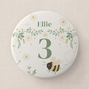 Hommel Kind Verjaardag Leeftijdsherinneringsbadge Ronde Button 4,0 Cm