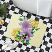 Hommel Lavendel Bloemen Geel Badmat