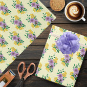 Hommel Lavendel Bloemen Geel Cadeaupapier