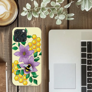 Hommel Lavendel Bloemen Geel Case-Mate iPhone Case