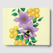 Hommel Lavendel Bloemen Geel Gastenboek (Achterkant)