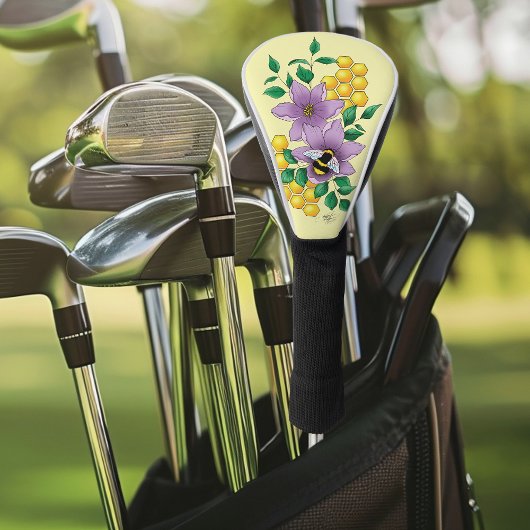 Hommel Lavendel Bloemen Geel Golfheadcover