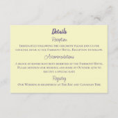 Hommel Lavendel Bloemen Geel Informatiekaartje (Voorkant)