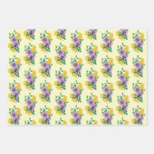 Hommel Lavendel Bloemen Geel Inpakpapier Vel (Voorkant 2)