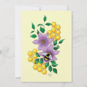 Hommel Lavendel Bloemen Geel Kaart (Achterkant)