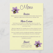 Hommel Lavendel Bloemen Geel Menu (Voorkant)