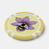 Hommel Lavendel Bloemen Geel Poker Chips (Enkel)