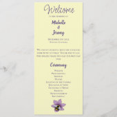 Hommel Lavendel Bloemen Geel Programmakaart (Voorkant)