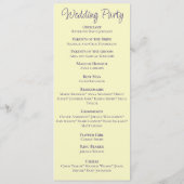 Hommel Lavendel Bloemen Geel Programmakaart (Achterkant)