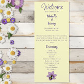 Hommel Lavendel Bloemen Geel Programmakaart