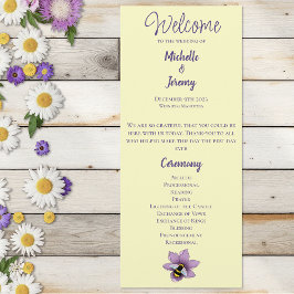 Hommel Lavendel Bloemen Geel Programmakaart