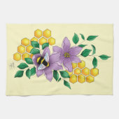 Hommel Lavendel Bloemen Geel Theedoek (Horizontaal)