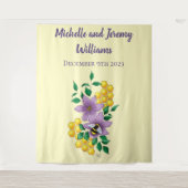 Hommel Lavendel Bloemen Geel Wandkleed (Voorkant)