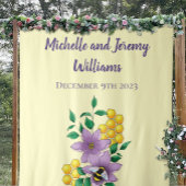 Hommel Lavendel Bloemen Geel Wandkleed