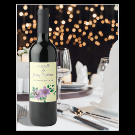 Hommel Lavendel Bloemen Geel Wijn Etiket