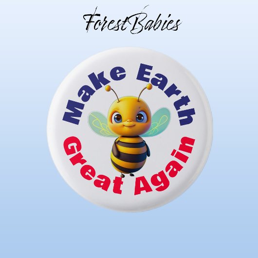 Hommel, maak de aarde weer geweldig, Schattigee ho Ronde Button 3,2 Cm