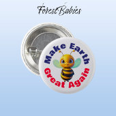 Hommel, maak de aarde weer geweldig, Schattigee ho Ronde Button 3,2 Cm