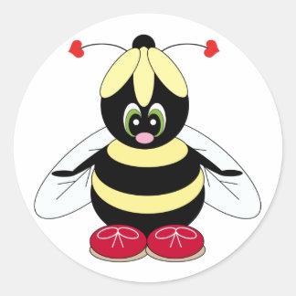 Hommel met harten Stickers