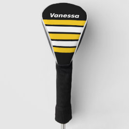 Hommel Nostalgisch Over Strepen met Naam Golfheadcover