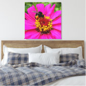 hommel op het werk canvas afdruk (Insitu (Slaapkamer))