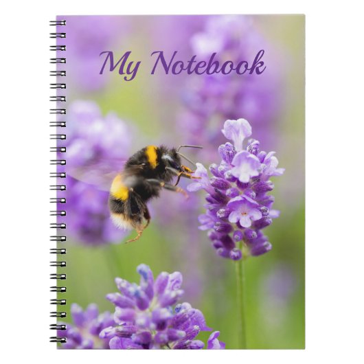 hommel op lavendel notitieboek (Voorkant)