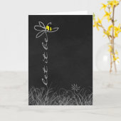 hommel op madeliefje bloem kaart (Gele Bloem)