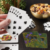 Hommel tussen Paarse bloemen Pokerkaarten (Insitu)