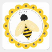 hommel vierkante sticker (Voorkant)