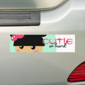 hommel voor meisje uit kawaï bumpersticker (Op auto)