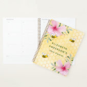 Hommelbijen gele honingraat tuin achtertuin 2024 planner (Display)