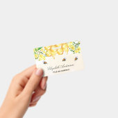 Hommelbijen honing gele bloemen naam script badge (Handheld)