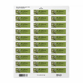 Hommeldothema retouradreslabel etiket (Full Sheet)