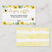 hommelgeel baby shower luierlofjes informatiekaartje (Voorkant / Achterkant)