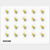 Hommelgezicht Ronde Sticker (Vel)