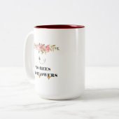 hommelhoning Grappige zwerm bijen Tweekleurige Koffiemok (Voorkant links)