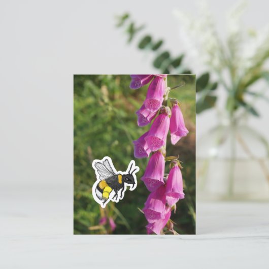 Hommeloranje (kleur) briefkaart (Staand voorkant)