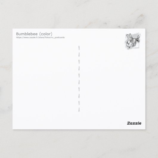 Hommeloranje (kleur) briefkaart (Achterkant)