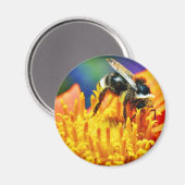 Hommels Bloemen Macro Magneet (Voorkant / Achterkant)