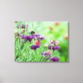 Hommels en bloemen canvas afdruk (Voorkant)
