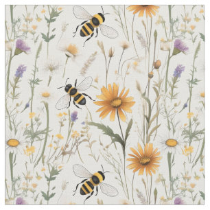hommels en wilde bloemen, stof